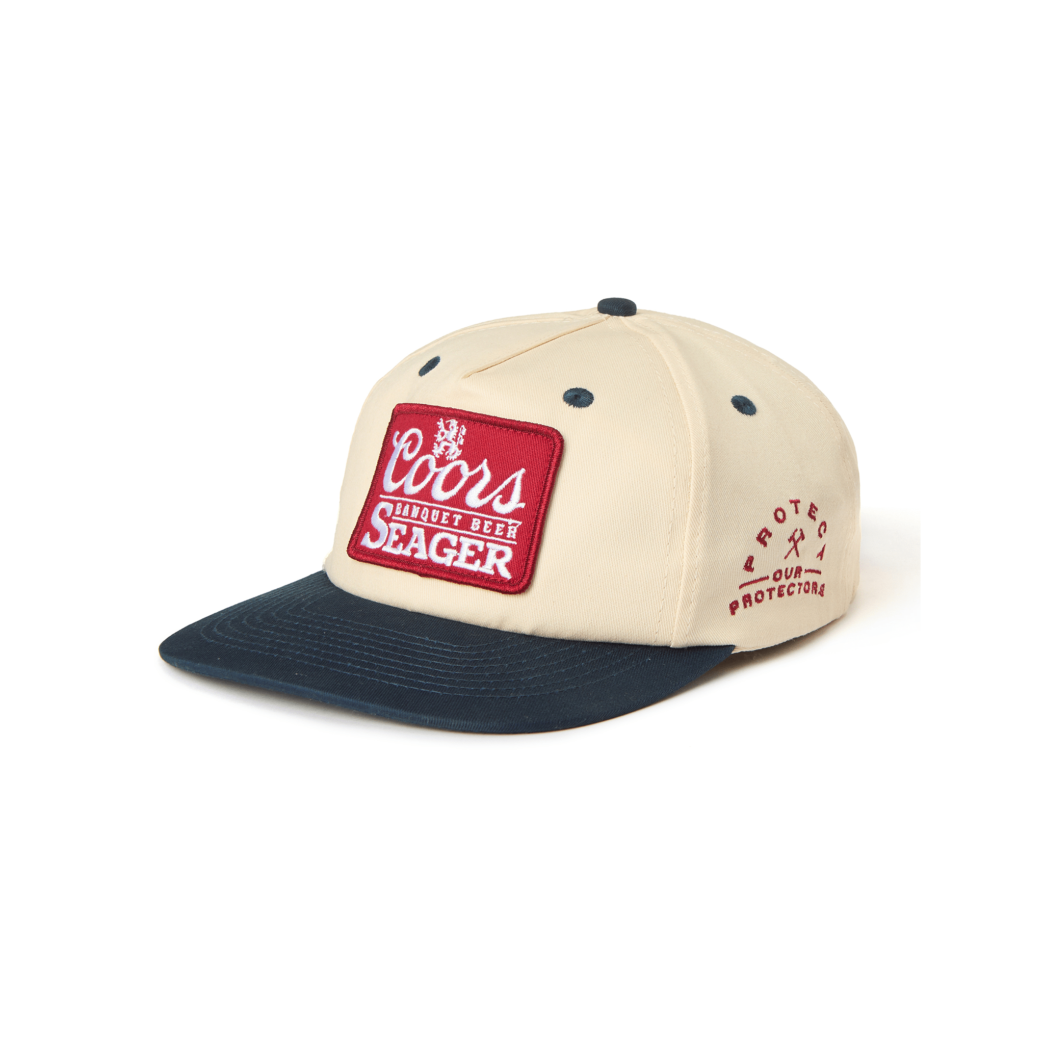 Seager X Coors Banquet Protect Or Protectors Snapback Cream/Navy - Smartgoodsstore