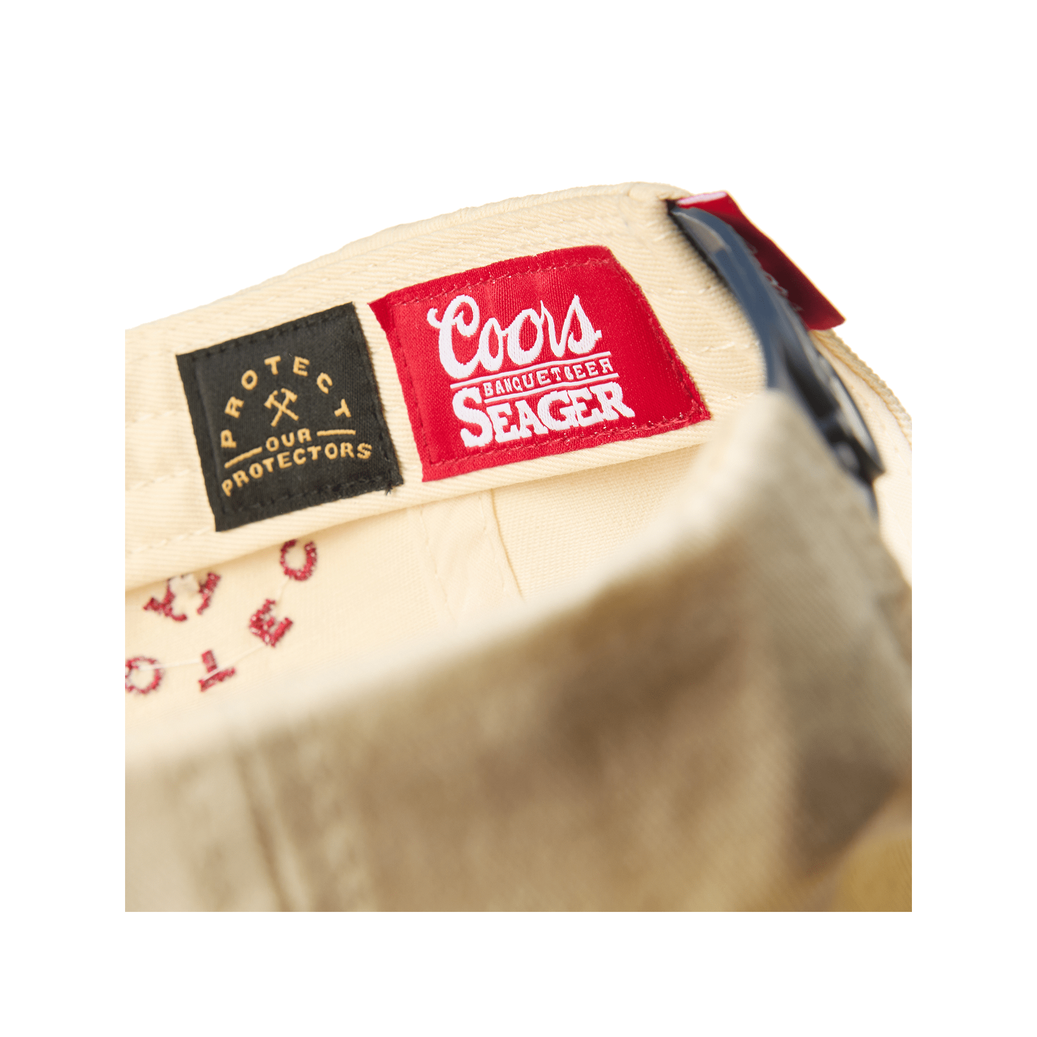 Seager X Coors Banquet Protect Or Protectors Snapback Cream/Navy - Smartgoodsstore