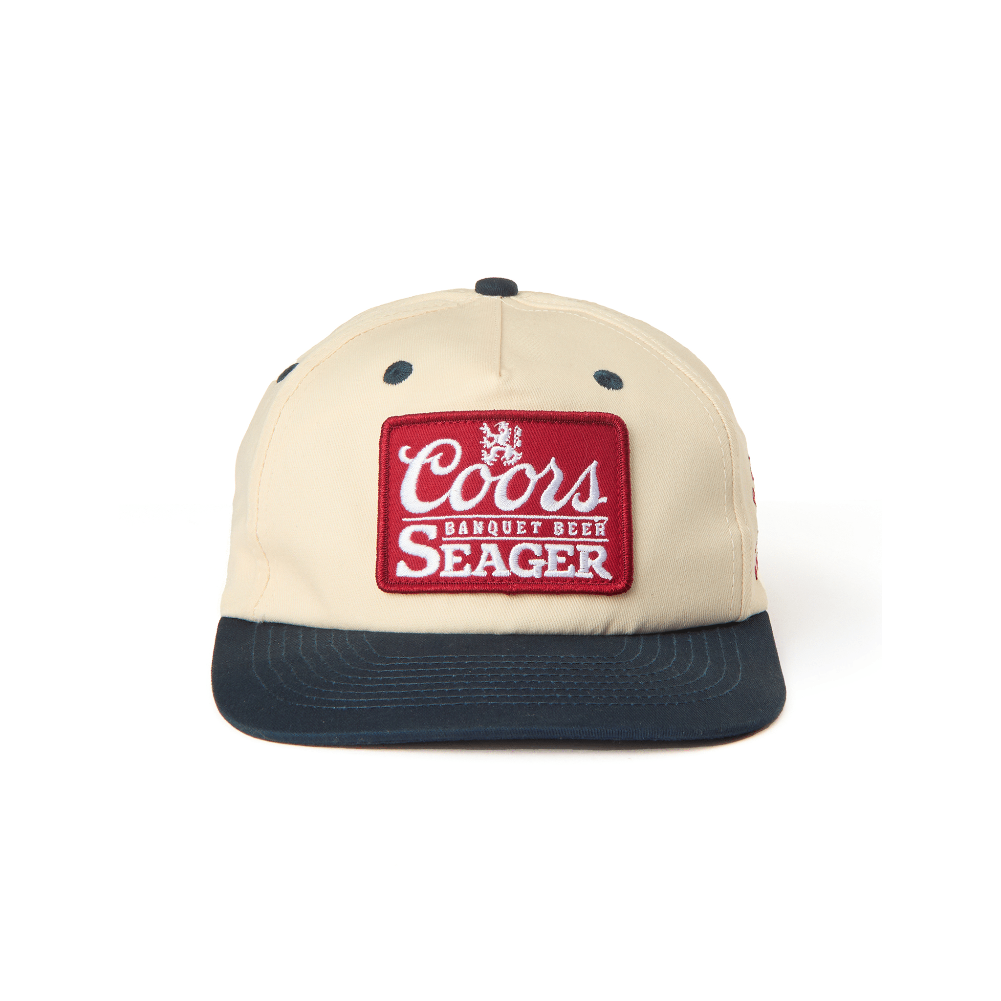 Seager X Coors Banquet Protect Or Protectors Snapback Cream/Navy - Smartgoodsstore