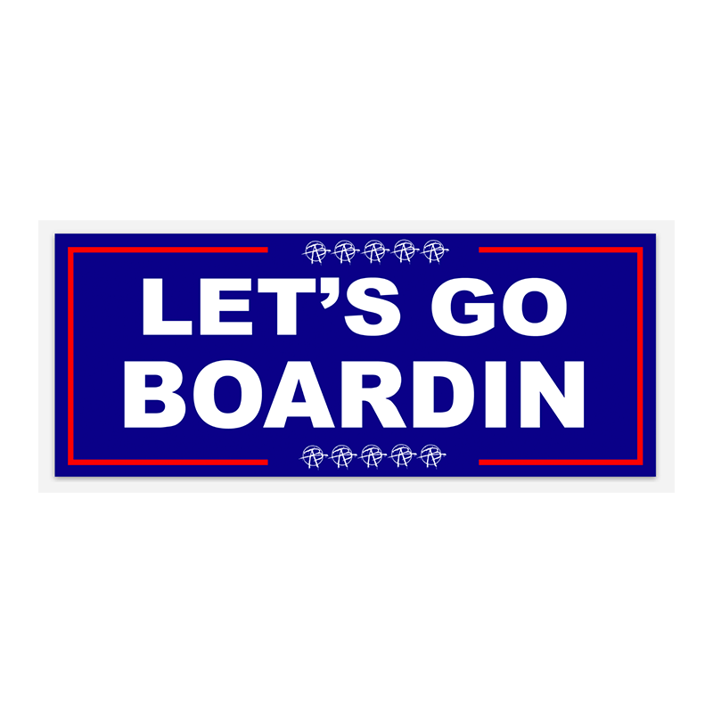 Lets Go Boardin Sticker - Smartgoodsstore